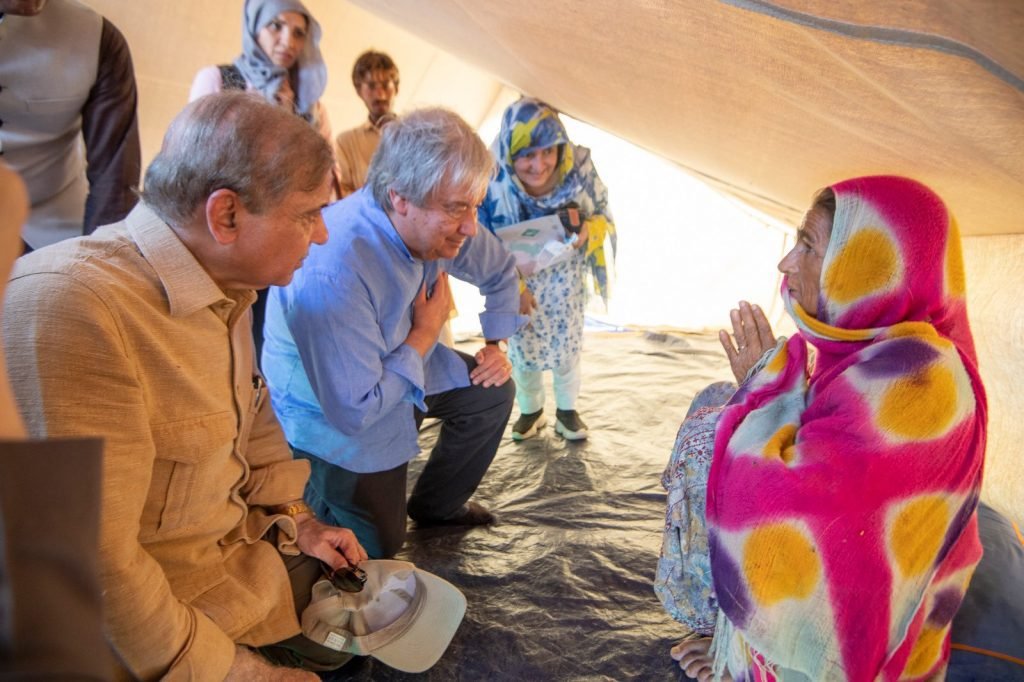 “NATURE STRIKES BACK IN SINDH, BUT IT WAS NOT SINDH THAT HAS MADE THE EMISSIONS OF GREENHOUSE GASES THAT HAVE ACCELERATED CLIMATE CHANGE SO DRAMATICALLY,” SAYS UN SECRETARY GENERAL ANTONIO GUTERRES DURING HIS VISIT TO AFFECTED AREAS IN SINDH PROVINCE