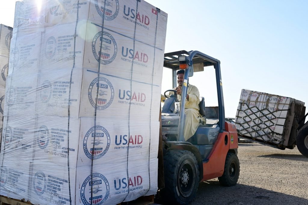 Supplies for flood victims received in Pakistan by USAID